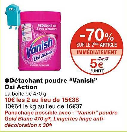 Détachant Poudre "vanish" Oxi Action