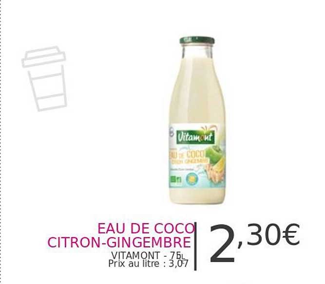 eau de coco citron-gingembre vitamont