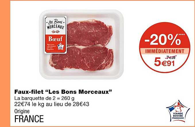 faux-filet "les bons morceaux"