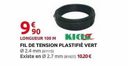 fil de tension plastifié vert kidoz