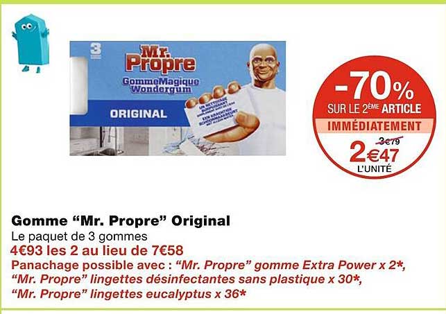 gomme "mr. propre" original