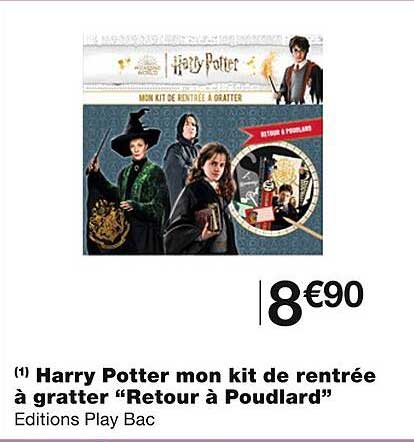 harry potter mon kit de rentrée à gratter "retour à poudlard"