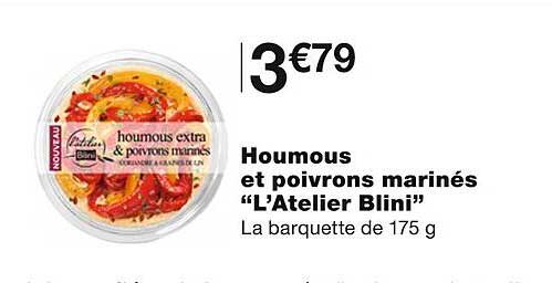 Houmous Et Poivrons Marinés "l'atelier Blini"