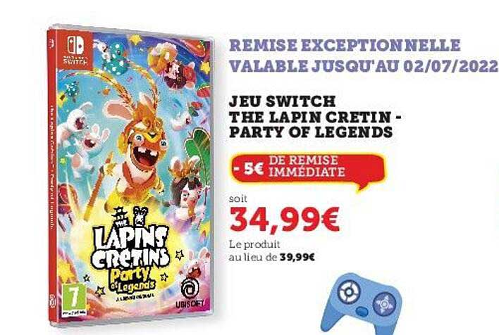 jeu switch the lapin cretin - party of legends