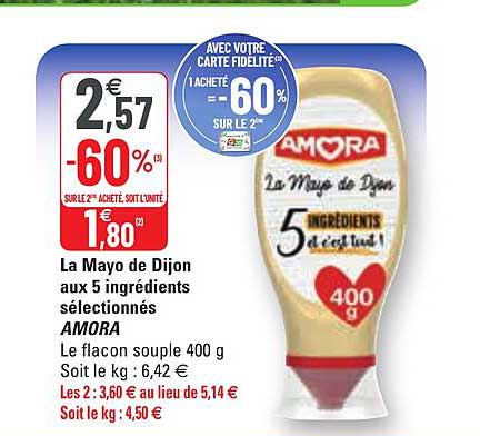 La Mao De Dijon Aux 5 Ingrédients Sélectionnées Amora