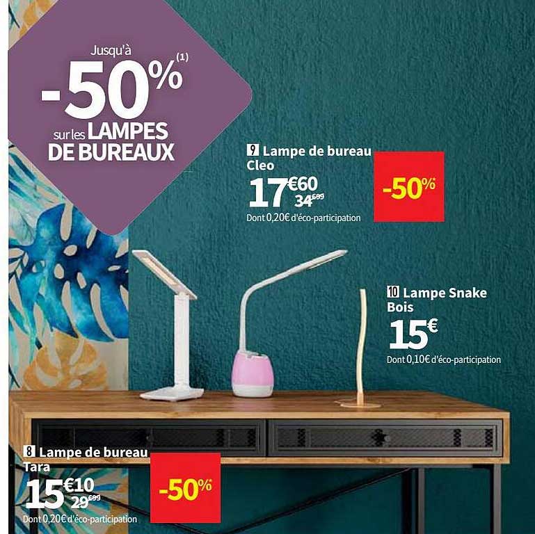 lampe de bureau cléo, lampe snake bois, lampe de bureau tara