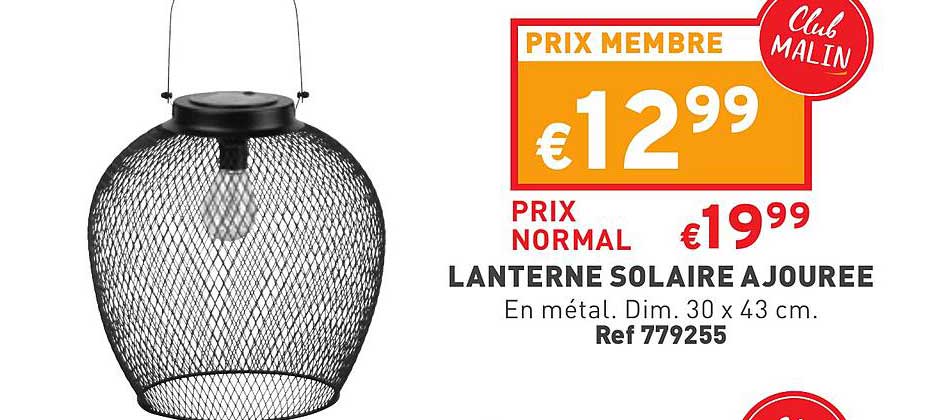 lanterne solaire ajourée