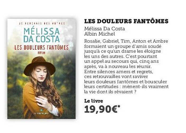 les douleurs fantômes - mélissa da costa - albin michel
