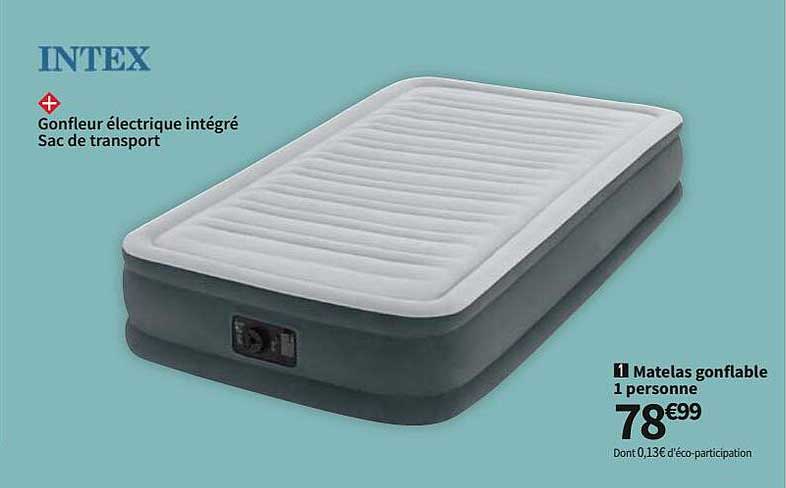 matelas gonflable 1 personne intex