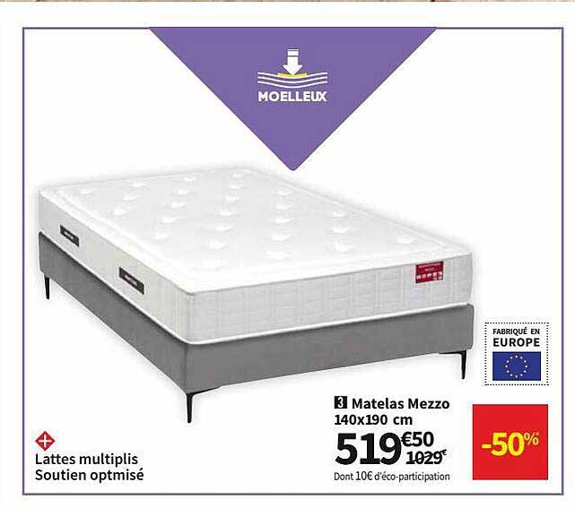 matelas mezzo 140 x 190 cm