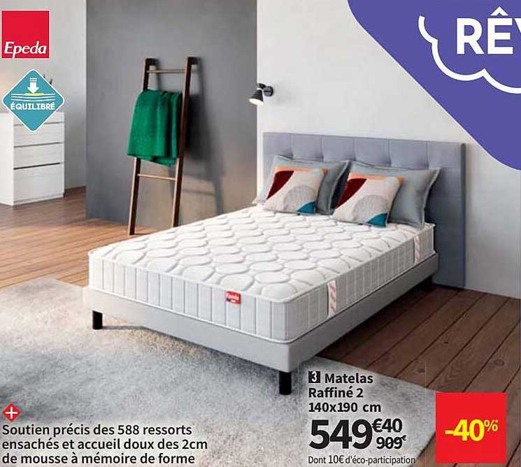 matelas raffiné 2 epeda