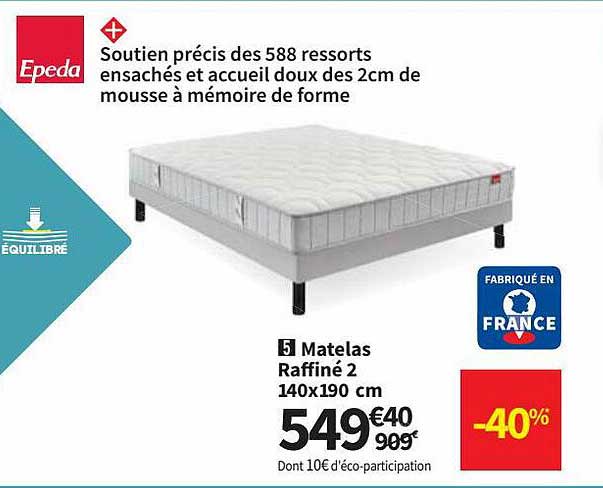 matelas raffiné 2 epeda