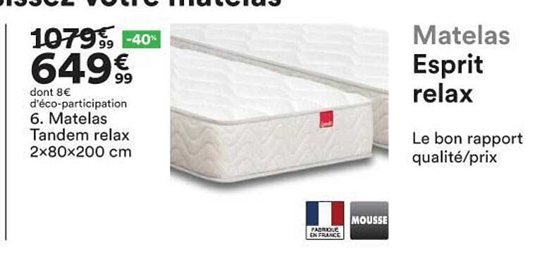 Matelas Tandem Relax