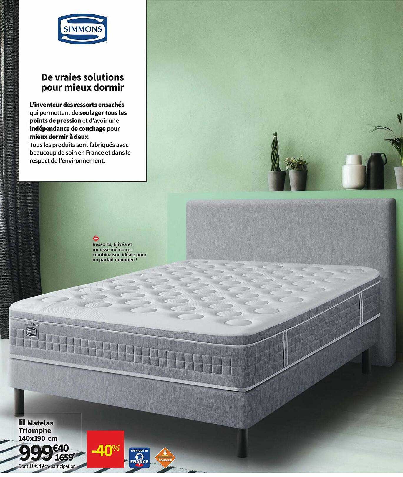 Matelas Triomphe 140 X 190 Cm
