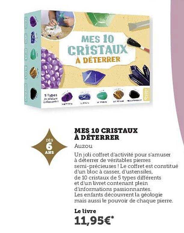 mes 10 cristaux à déterrer - auzou