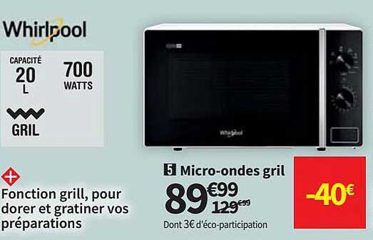 micro-ondes gril whirlpool