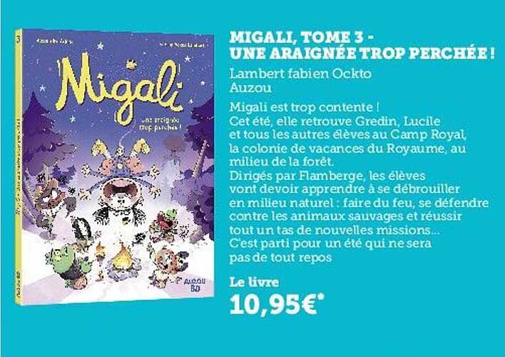 migali, tome 3 - une araignée trop perchée ! - lambert fabien ockto auzou
