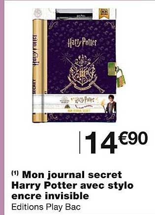 mon journal secret harry potter avec stylo encre invisible