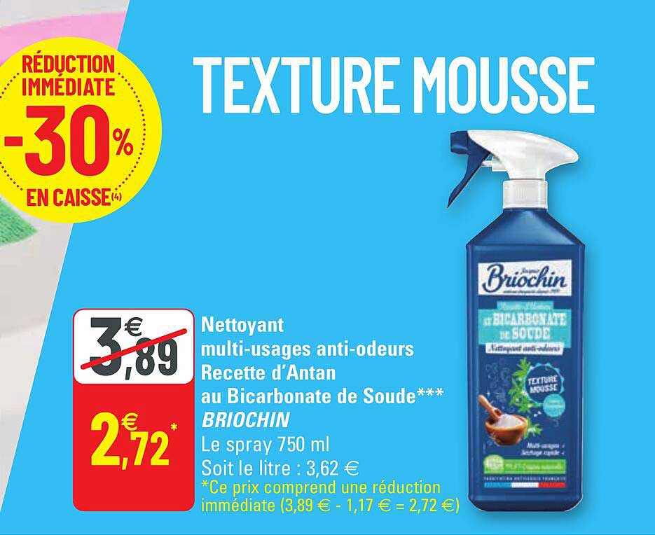 nettoyant multi-usages anti-odeurs recette d'antan au bicarbonate de soude briochin