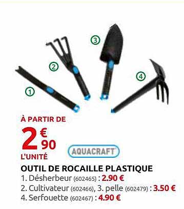 Outil De Rocaille Plastique Aquacraft