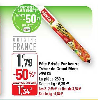 pâte brisée pur beurre trésor de grand mère herta
