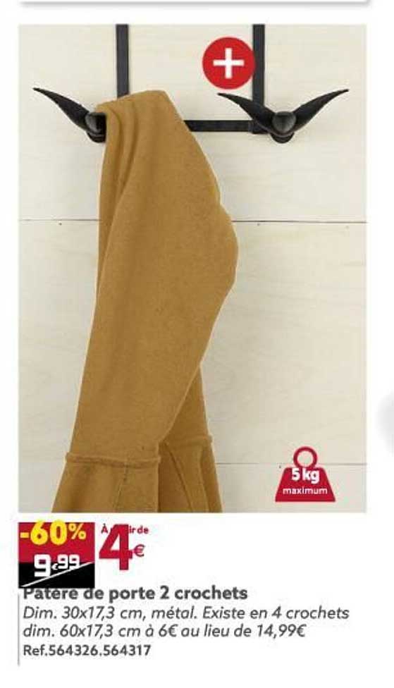 Patère De Porte 2 Crochets