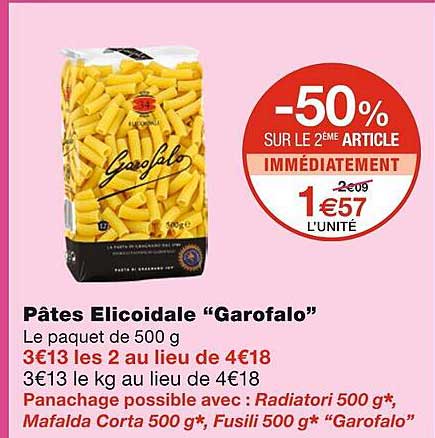 pâtes hélicoïdale "garofalo"