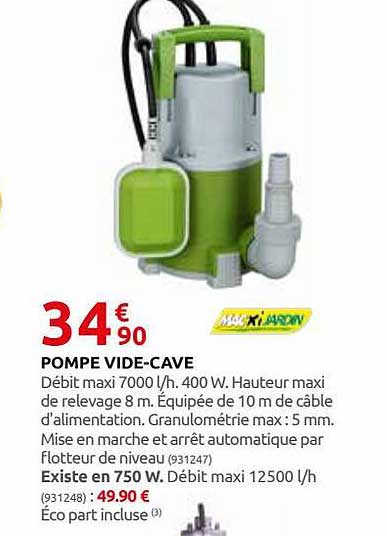 pompe vide-cave macxi jardin