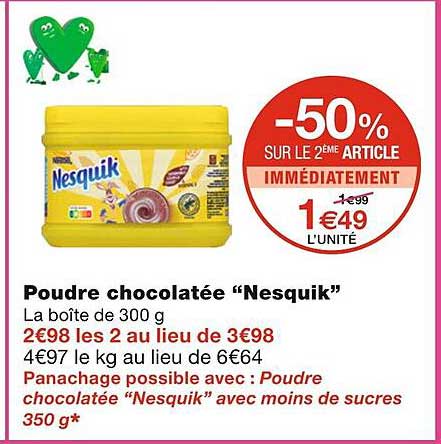 poudre chocolatée "nesquik"