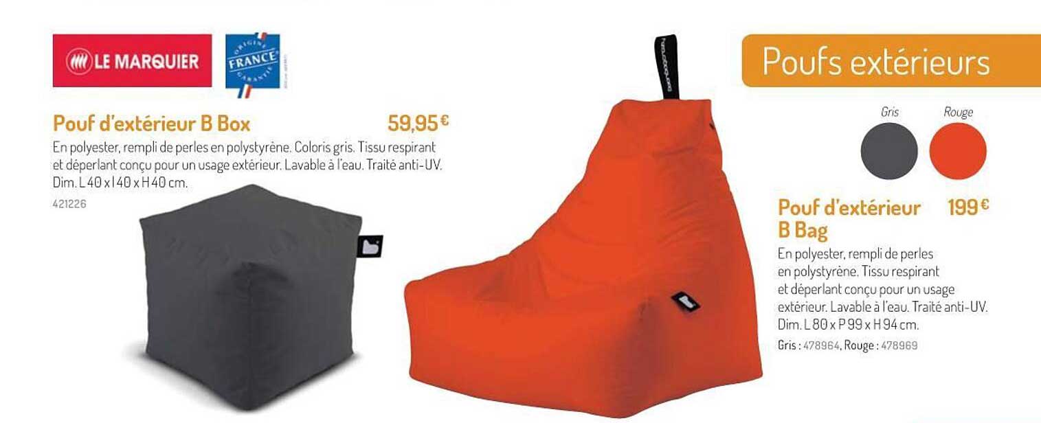 pouf d'extérieur b box, pouf d'extérieur b bag
