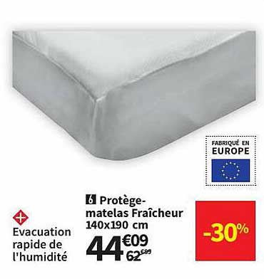 protège-matelas fraîcheur 140 x 190 cm