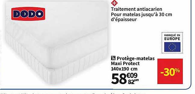 protège-matelas maxi protect 140 x 190 cm dodo