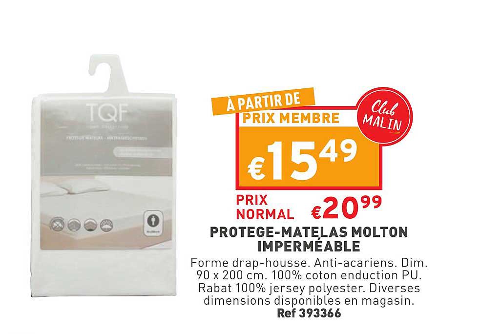 protège-matelas molton imperméable