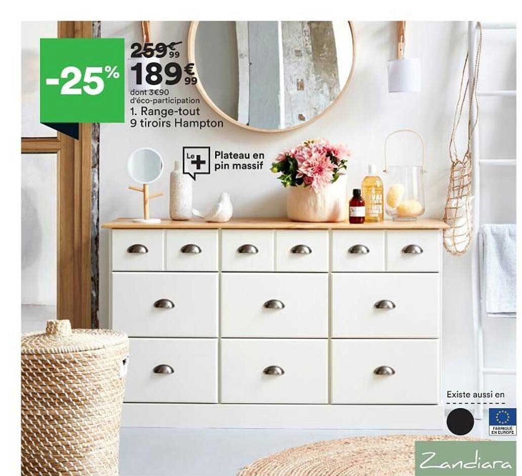 Range-tout 9 Tiroirs Hampton