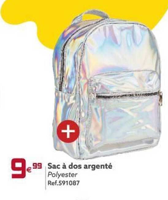 sac à dos argenté