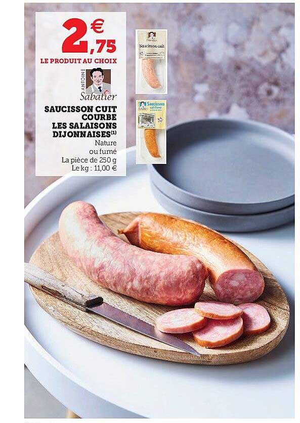Saucisson Cuit Courbe Les Salaisons Dijonnaises