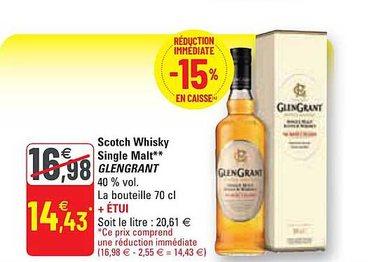 Scotch Whisky Single Malt Glengrant