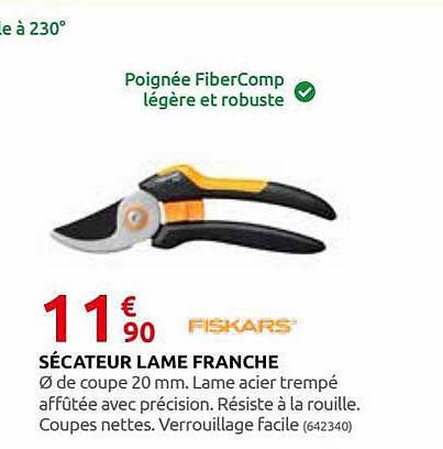 sécateur lame franche fiskars
