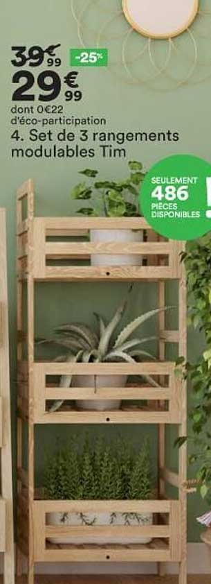 set de 3 rangements modulables tim