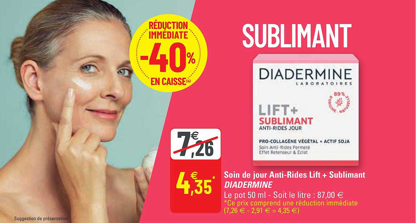 Soin De Jour Anti-rides Lift + Sublimant Diadermine