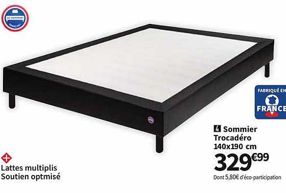 sommier trocadéro 140 x 190 cm