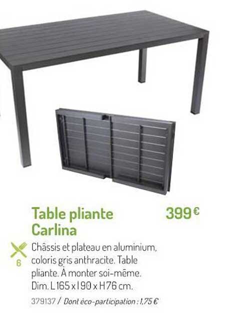 table pliante carlina