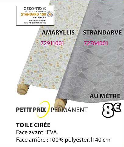 toile cirée amaryllis, strandarve