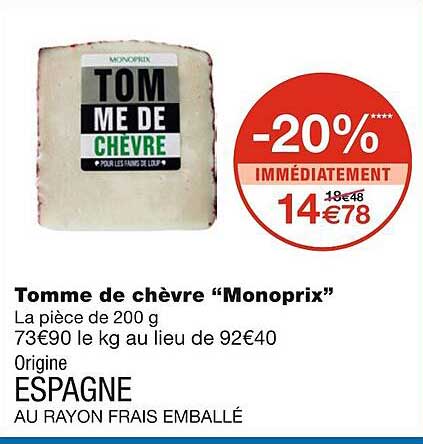 Tomme De Chèvre "monoprix"