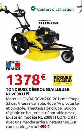 tondeuse débroussailleuse rl 2008 h roques lecoeur
