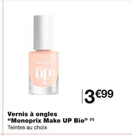 vernis à ongles "monoprix make up bio"