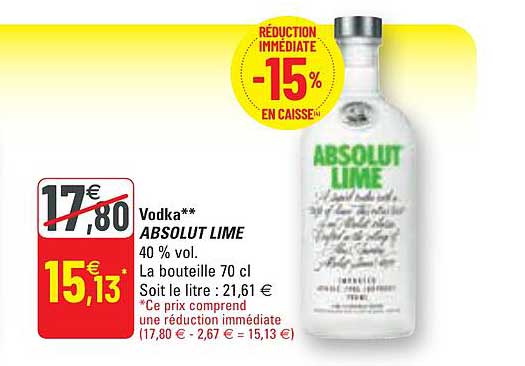 Vodka Absolut Lime