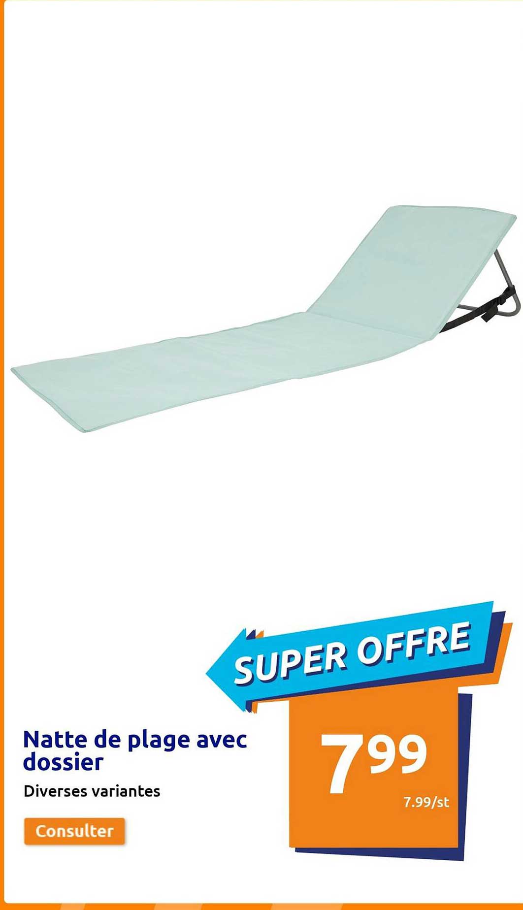 Natte De Plage Avec Dossier