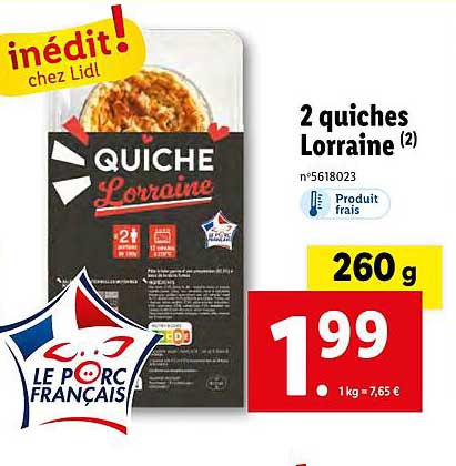 2 Quiches Lorraine