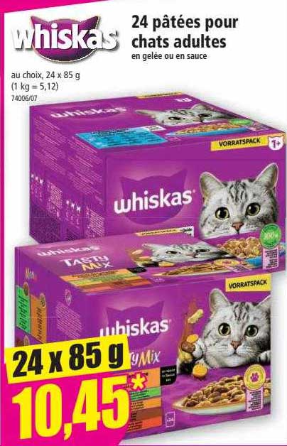 24 Pâtées Pour Chats Adultes Whiskas